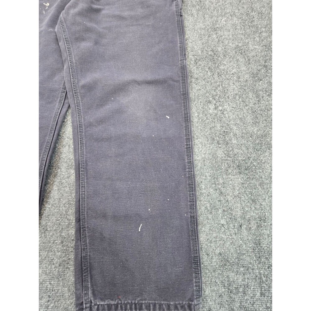 Carhartt Carpenter Pants Mens 36x30 Gray Distressed Canvas Workwear Paint - Picture 4 of 8